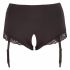 Culotte ouverte porte-jarretelles grande taille (noir)