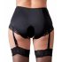 Culotte ouverte porte-jarretelles grande taille (noir)