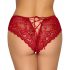 Cottelli - culotte en dentelle ouverte (rouge) - M