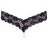 Cottelli - string en dentelle avec double rangée de perles (noir) - M