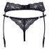 Cottelli - ensemble jarretelles en dentelle avec string (noir) - M