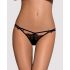 Obsessive Intensa - string dentelle double bretelle (noir) - L/XL