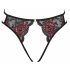 Cottelli - culotte ouverte en dentelle rose (rouge-noir) - T.U.