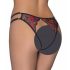 Cottelli - culotte ouverte en dentelle rose (rouge-noir) - T.U.