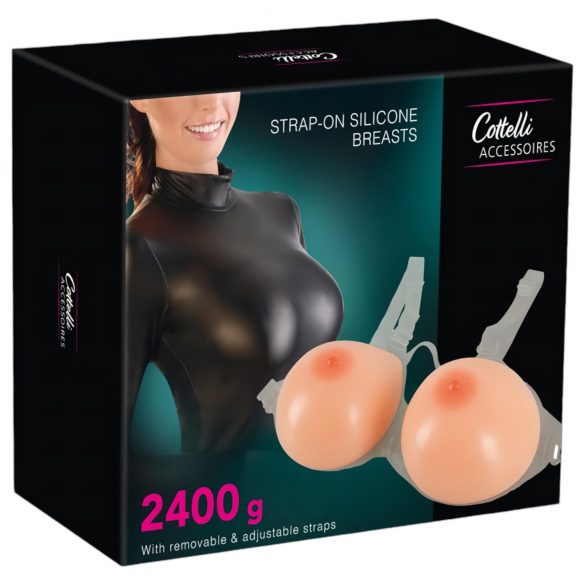 Cottelli - seins en silicone push-up à attacher (2 x 1200g)