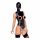 Bad Kitty - open body met hoofdmasker (zwart)