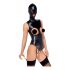 Bad Kitty - open body met hoofdmasker (zwart)