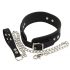 Bad Kitty - silicone halsband met riem (zwart)