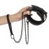 Bad Kitty - halsband met edelsteen motief en riem (zwart)