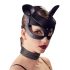 Bad Kitty - kunstleren, met strass-steentjes versierde kattenmasker - zwart (S-L)