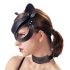 Bad Kitty - kunstleren, met strass-steentjes versierde kattenmasker - zwart (S-L)