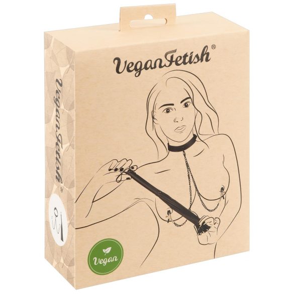 Vegan Fetish - kit de discipline (noir) - 3 pièces