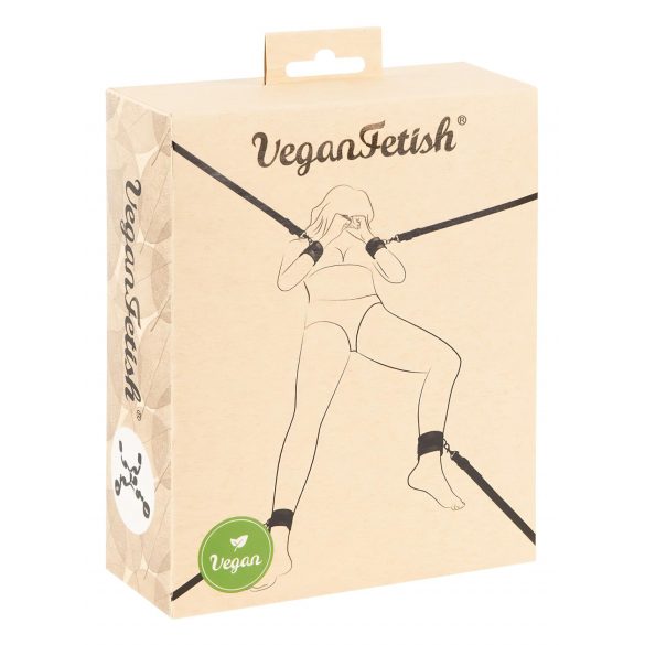 Vegan Fetish - sada kravat na postel (černá)