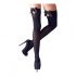 Cottelli - Rhinestone Thigh-highs with Bow Detail (Black) 