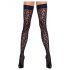 Cottelli Legwear - fixace stehen s potiskem pantera (černá)  - 4