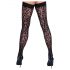 Cottelli Legwear - fixace stehen s potiskem pantera (černá)  - 4