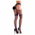 Cottelli Collection Sex Strumpfhose - sexy zvlněné punčochy (černé)  - XL