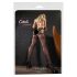 Cottelli Collection Sex Strumpfhose - sexy zvlněné punčochy (černé)  - XL