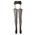 Cottelli Collection Strapsstrumpfhose - vzorované punčochy (černé)  - L/XL