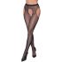 Cottelli Beenmode - open netpanty met glitters - zwart (S-L)