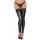 Black Shiny Leopard Print Thigh Highs  - M