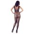 NO:XQSE - mouwloos, open net bodysuit - zwart (S-L)