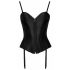 Cottelli Party - corset satin porte-jarretelles (noir)