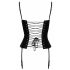 Cottelli Party - corset satin porte-jarretelles (noir)