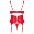 Obsessive Amor Cherris - ensemble en dentelle avec porte-jarretelles (rouge)