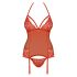 Obsessive 838-COR-3 - haltertop met string (rood)