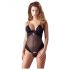 Cottelli String Body - sametové body (černé)  - 80B/M