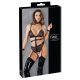 Cottelli Bondage - body ouvert à chaînes (noir) - XL