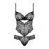 Obsessive Alluria - body dentelle fleurie (noir)