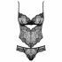 Obsessive Alluria - body dentelle fleurie (noir)