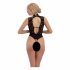 Abierta Fina - lace open body with rhinestones (black)  - M