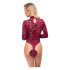 Cottelli - body dentelle transparente (bordeaux)