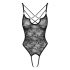 Cottelli - body en dentelle noire transparente et ouverte