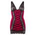 Cottelli - robe exclusive en dentelle (rouge-noir) - XL