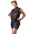 Robe en Chiffon Brillant - Grande Taille (Noir) - 4XL