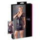 Cottelli Plus Size - kombinované šaty s kosticemi a krajkou (černé) - 2XL
