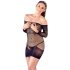 Mandy Mystery - robe filet avec bretelles et string - noir (S-L)