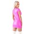 Cottelli Party - Shiny Short Sleeve Mini Dress (Pink)  - L