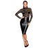 Noir - robe longue manches longues dentelle (noir) - XL