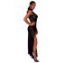 Noir - Robe longue fendue (noire)