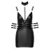 Cottelli Bondage - robe mini brillante à collier (noir) - XL