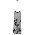 Noir - robe maxi transparente à fleurs (noir)