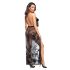 Noir - robe maxi transparente à fleurs (noir) - M