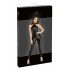 Noir - glanzende rits jumpsuit (zwart) - M