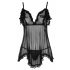 Cottelli - Babydoll léger fendu (noir) - M