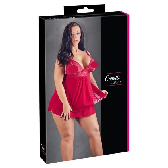 Cottelli Grande Taille - Babydoll Dentelle Rouge - XL